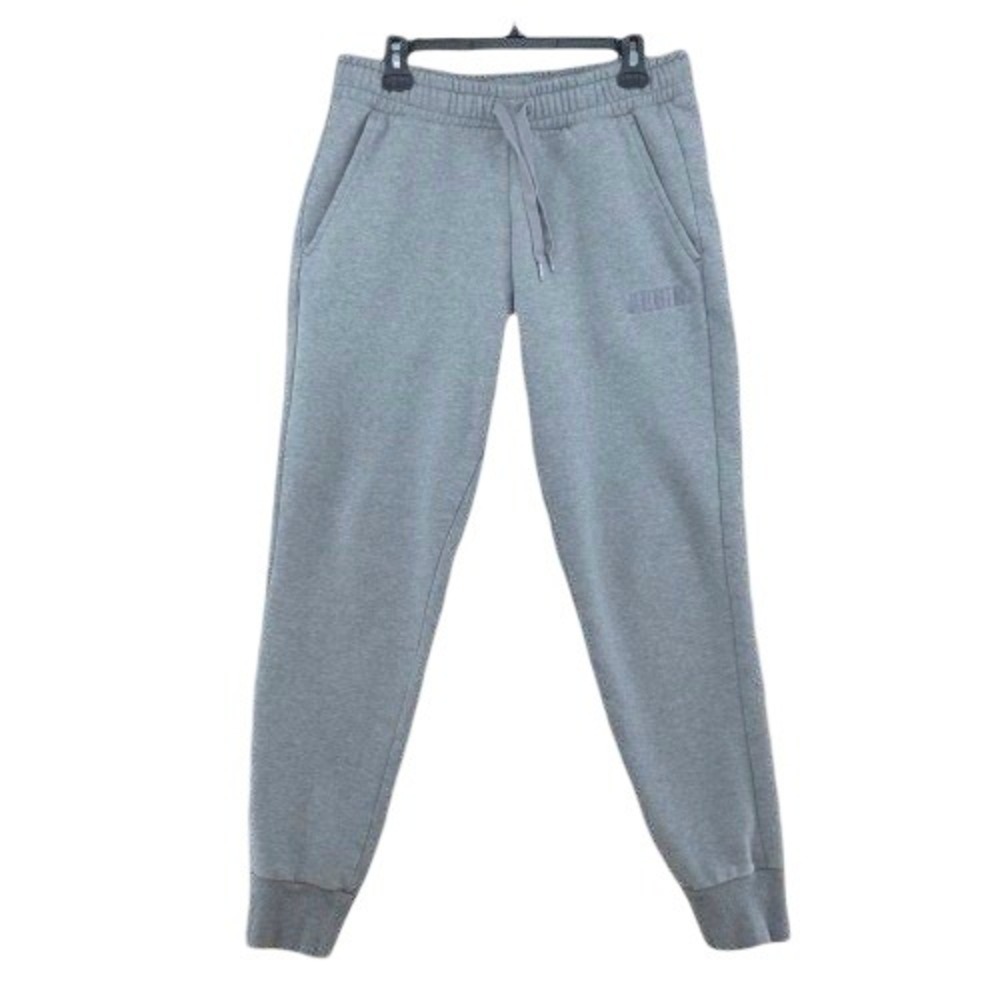 Puma Jogger Gray Embroidered Logo Fleece Athleisure Sweatpants Mens L